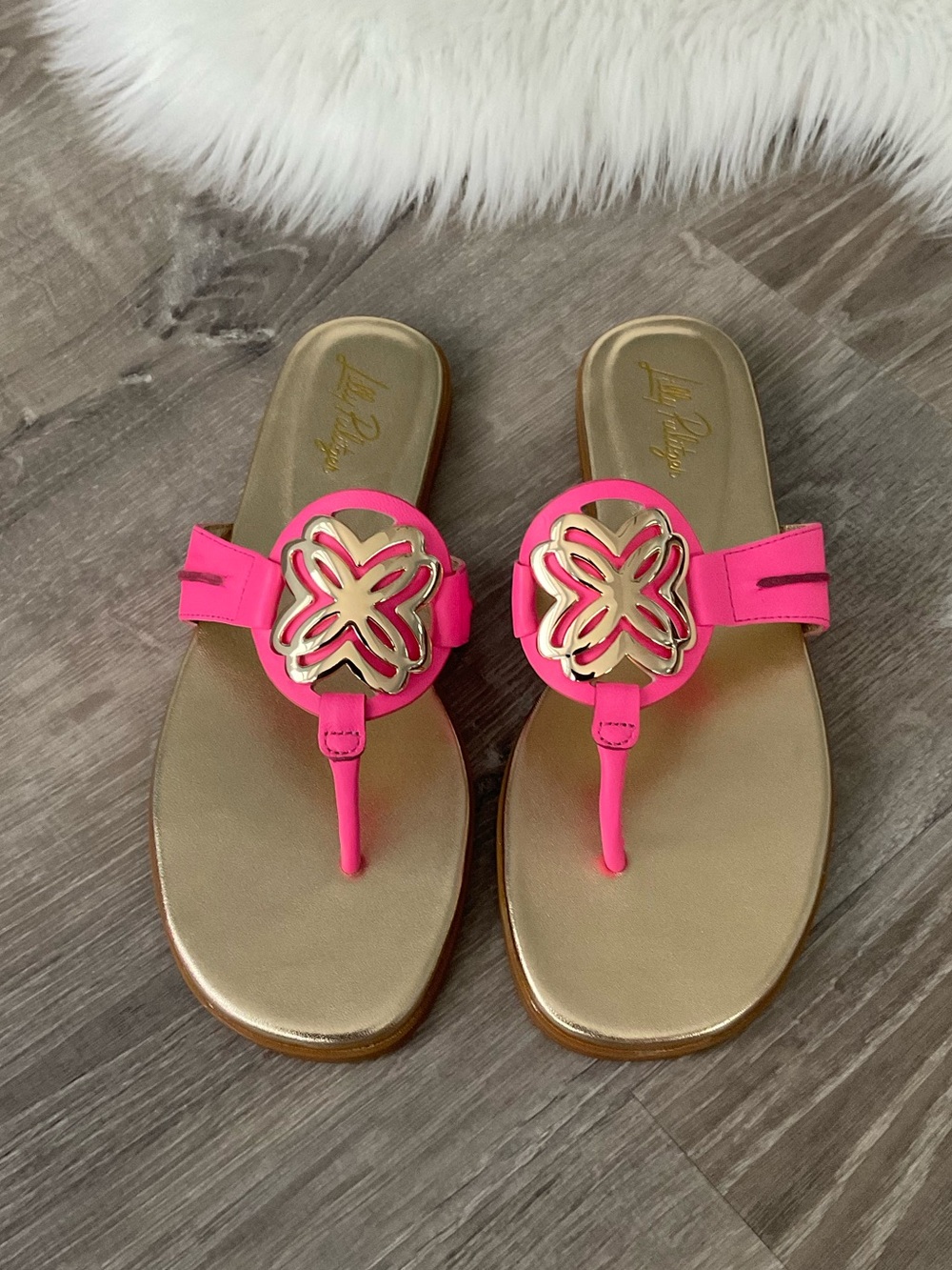 ๐ LILLY PULITZER The Lilly Sandal Cherry Blossom Pink Size 8 - Picture 7 of 10